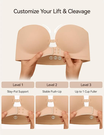 Anti-Slip Push-Up Strapless Bra