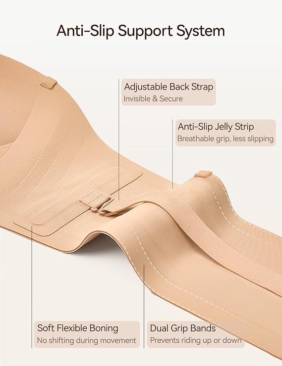 Anti-Slip Push-Up Strapless Bra