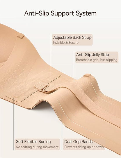 Anti-Slip Push-Up Strapless Bra